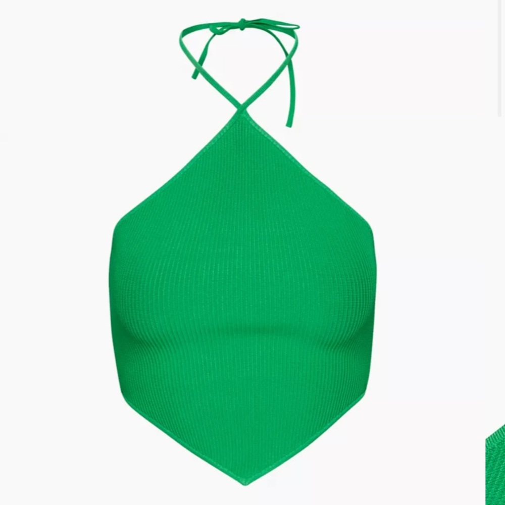 Aritzia Knit Scarf Top- Green